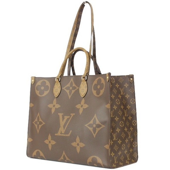Louis Vuitton Onthego GM Reverse Monogram Giant Tote Bag Brown - Picture 2 of 6